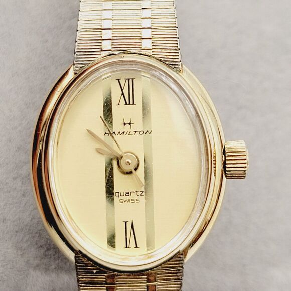VINTAGE Hamilton Priscilla Quartz Ladies WRISTWATCH 1/40 10k USA - Picture 10 of 11
